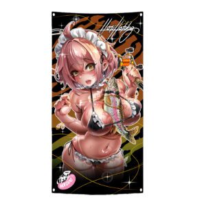 Tight Lines Wall Flag – Lewd Anime Fishing Banner